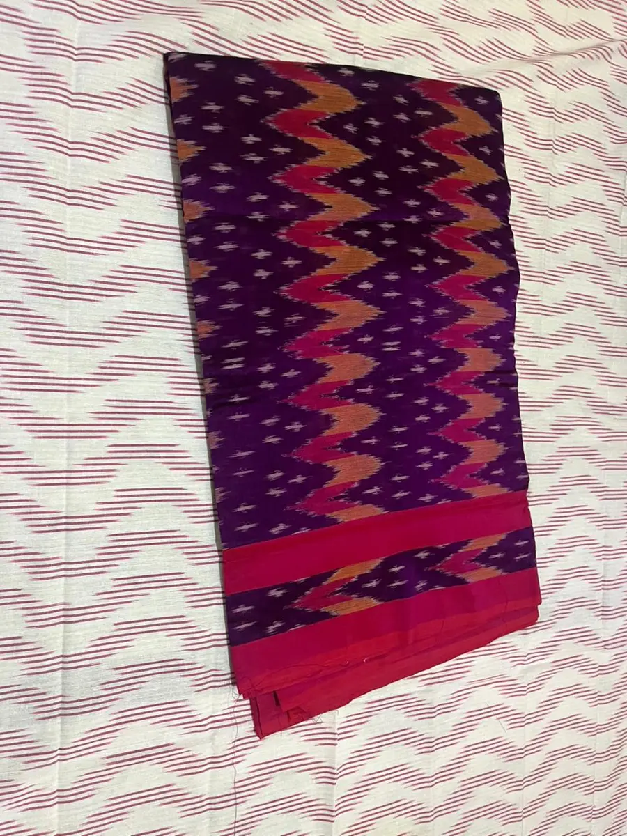 Product image: purple, maroon, and red folded saree-like textile