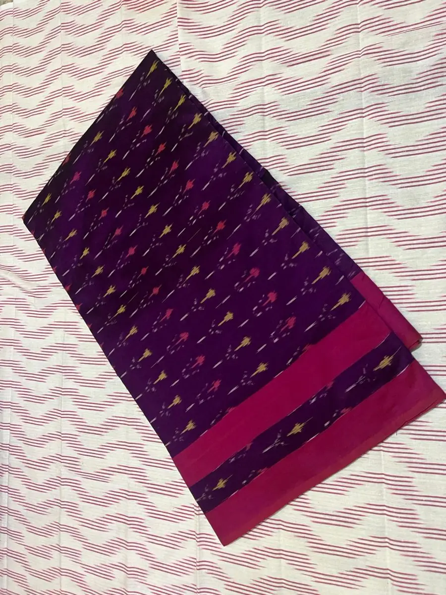 Product image: purple and magenta folded saree-like textile