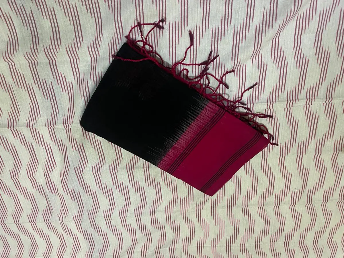 Product image: black and magenta scarf or stole