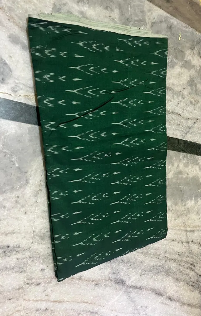 Product image: dark green folded saree-like textile