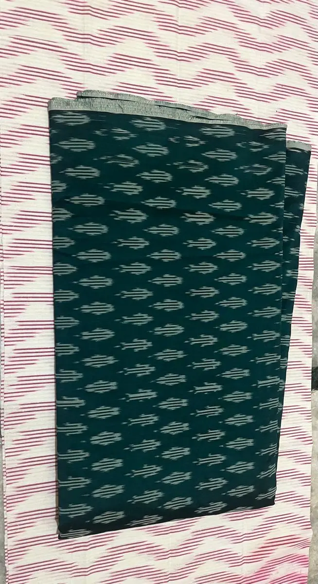 Product image: dark teal and green folded saree-like textile