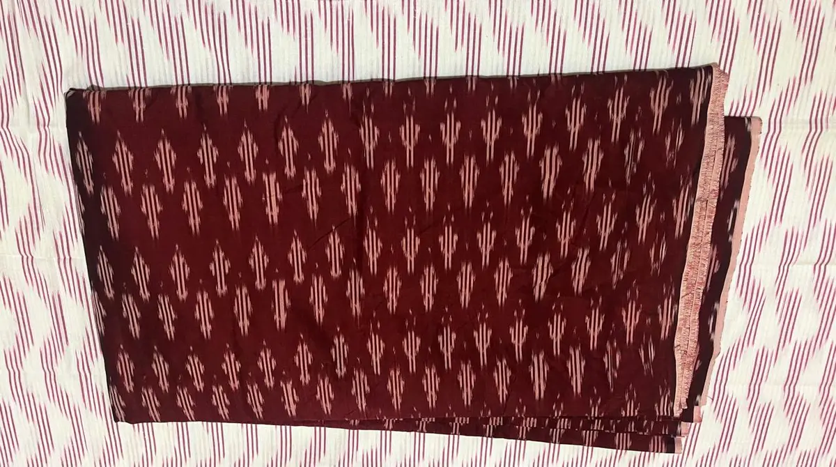 Product image: maroon and cream scarf or stole